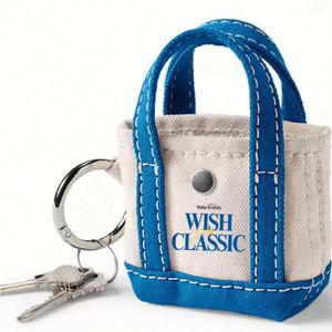 Porte-clés mini sac fourre-tout personnalisable avec breloque légère, anneau porte-clés portable pour usage quotidien, cadeau de vacances, décoration de sac - Product Image 1