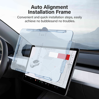 Protecteur d'écran 3D en verre trempé mat pour Tesla Model Y 3 avec outil d'installation facile Dureté 9H Design ultra-mince