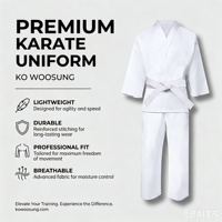 Tenue de karaté traditionnelle unisexe WooSung Factory Outlet, équipement d'entraînement de judo, kung-fu et kendo avec logo personnalisé