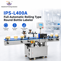 Machine d'étiquetage automatique de bouteilles rondes IPS-L400A, applicateur d'étiquettes pour bouteilles en verre, machine d'étiquetage de bouteilles