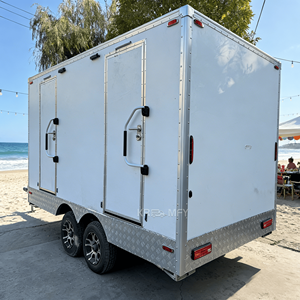 ห้องน้ำเคลื่อนที่แบบสองประตูพร้อมประตูเหล็กนิรภัย เป็นมิตรกับสิ่งแวดล้อม ทนทาน เหมาะสำหรับใช้งานกลางแจ้งในอพาร์ตเมนต์ - Product Image 3