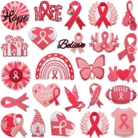 Patch brodé infirmière Journée de la Santé, ruban rose, broderie informatique, étiquette décorative pour vêtements, patch de soins médicaux
