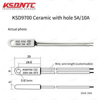 Thermostat bimétallique série KSD9700 en céramique, contrôleur thermique, interrupteur de contrôle de température électrique