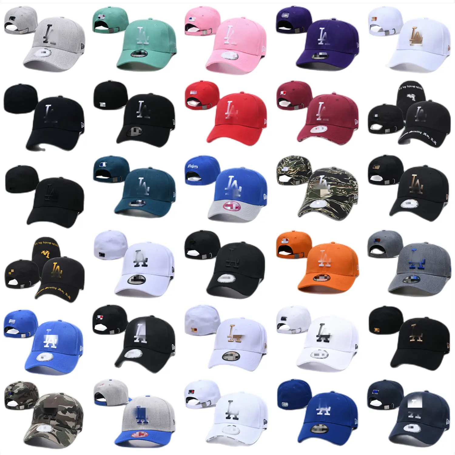 高品質6パネル野球帽カスタムロゴNYLAすべての野球チーム3D刺Embroideryフレックスフィット野球帽帽子
