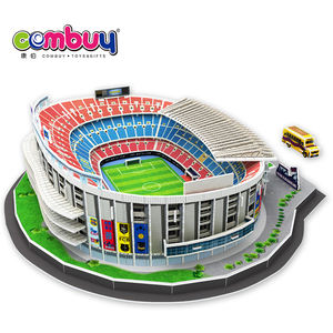 Juguete de papel EPS DIY, 100 piezas, Barcelona, fútbol, estadio, rompecabezas 3d - Product Image 3