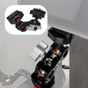 Adaptateur de plaque de dégagement rapide à double tête sphérique <span class=keywords><strong>Bras</strong></span> magique <span class=keywords><strong>articulé</strong></span> Vis de 1/4 pouces <span class=keywords><strong>Bras</strong></span> magique universel Métal <span class=keywords><strong>Micro</strong></span> SLR Camera - Product Image 1