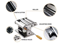Presse à pâtes manuelle en acier inoxydable et machine à couper-fabricant de nouilles créatif élégant pour la maison | Vente en gros et abordable