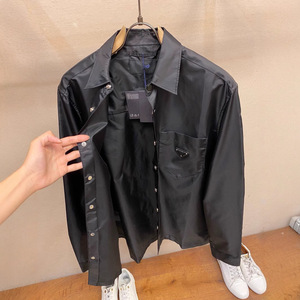 Autentica <span class=keywords><strong>Giacca</strong></span>/<span class=keywords><strong>Camicia</strong></span> Casual 1.1pra BLCG con Logo Triangolare in Metallo per Uomo - Product Image 1