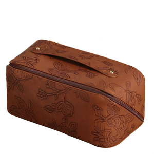 Fashionable Designer Style Multi-Purpose Durable PU Leather Pouch Bag with Zipper Closure Compartments for Women's Cards Keys - Product Image 1