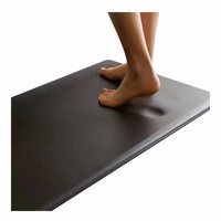 Tapis d'entrée antidérapant et absorbant l'eau, imprimé lignes géométriques dorées, lavable et durable, pour couloir intérieur