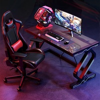 Bureau de jeu moderne pour ordinateur PC ergonomique personnalisé avec éclairage RVB