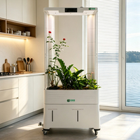 Système de culture hydroponique vertical intelligent et écologique, moderne, mobile et peu encombrant, pour plantes d'intérieur - Meilleure vente