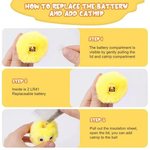 Rastgele Havlama Sesleri Olan Otomatik Kedi Oyuncağı, Can Sıkıntısını Gidermek ve Egzersiz Yapmak İçin İnteraktif Peluş Top, Elektrikli Evcil Hayvan Oyuncağı Hediyesi - Product Image 6
