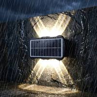 Lampe murale solaire personnalisée IP65 étanche, éclairage extérieur LED, du crépuscule à l'aube, sans câblage, OEM ODM, logo, éclairage de façade pour jardin, villa, hôtel