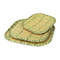 Vaisselle en mélamine à motif bambou en gros, ensembles de vaisselle en mélamine personnalisés avec des assiettes élégantes