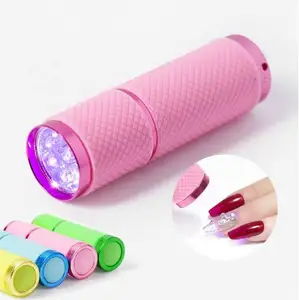 Prodotto promozionale Multi colore UV LED piccolo portatile a buon mercato bambini torcia tipo torcia lampada da forno smalto per unghie speciale