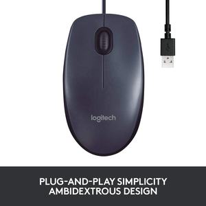 Souris optique filaire <span class=keywords><strong>Logitech</strong></span> M100R 100% originale, Interface USB pleine taille 1000DPI - Product Image 6