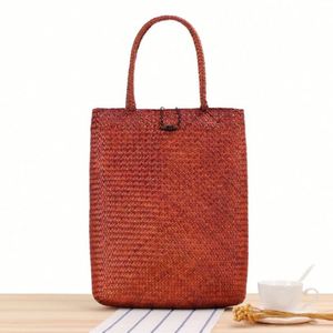 Sac à main en paille naturelle à bandoulière pour femme, style pastoral, idéal pour les vacances d'été 2024, sac de plage pour femme - Product Image 4
