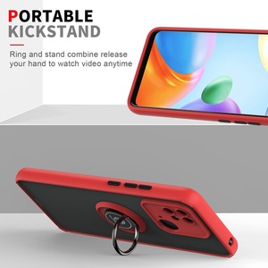 Funda Protectora para Teléfono Móvil de Acrílico + TPU al por Mayor, con Anillo de Soporte de 360 Grados, Funda Mate para Xiaomi <span class=keywords><strong>Redmi</strong></span> <span class=keywords><strong>10A</strong></span> <span class=keywords><strong>10C</strong></span> con Protección para la Cámara - Product Image 5