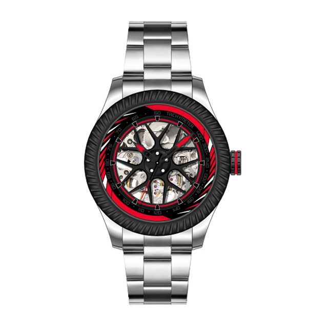 BOMAXE Unique Creative Japan Quartz Watch for Men Wholesale Blue Waterproof Car Rim Wheel Steering Watch Stainless Steel Crystal