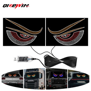 Evil Eye LED Display Windshield HUD USB Dynamic Car Van Truck Front Rear Adhesive General Fit White <b>Blue</b> Green PC <b>Material</b> - Product Image 3