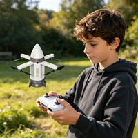 WGNRC CZ31 Jouets volants sans balais Star Ship, Fusée RC pliable, Voiture RC acrobatique, Jouets fusée spatiale RC avec fonction de pulvérisation