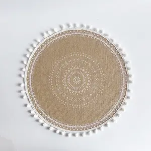 Chống Trượt Placemat Cách Nhiệt Đồ Nội Thất Trang Trí Mat Vòng In Bảng Placemat