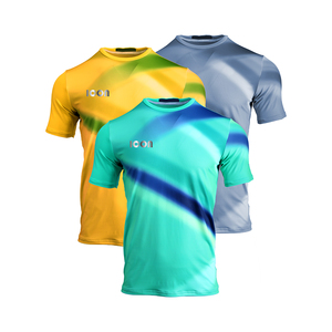 Fabriqué en Chine approvisionnement direct 90% polyester sport tricot t-shirt formation t-shirt pour hommes exercice - Product Image 4