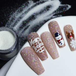 Poudre de laine écologique PET 10 ml, paillettes pour ongles, <span class=keywords><strong>effet</strong></span> de revêtement holographique, luxe <span class=keywords><strong>noir</strong></span> et blanc - Product Image 6