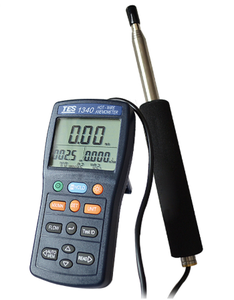 Precio de Fábrica TES-1340 Anemómetro de Hilo Caliente TES1340 Medidor de Velocidad de Flujo de Aire HVAC Medidor de Flujo de Viento - Product Image 2