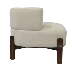 <span class=keywords><strong>Fauteuil</strong></span> d'appoint moderne <span class=keywords><strong>en</strong></span> tissu <span class=keywords><strong>blanc</strong></span> avec pieds <span class=keywords><strong>en</strong></span> <span class=keywords><strong>bois</strong></span> d'hévéa, <span class=keywords><strong>fauteuil</strong></span> de détente rembourré pour salon, chambre à coucher, hôtel - Product Image 3