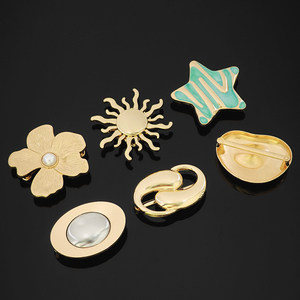 Boucles en métal plaqué or, formes variées (fleur, soleil, étoile, coquillage, irrégulières), connecteurs décoratifs en forme d'anneau, quincaillerie durable - Product Image 4
