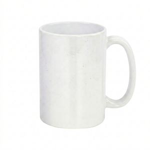 Vaso Redondo de Cerámica con Aislamiento al Vacío de Acero Inoxidable de 15 oz, Diseño Minimalista, Doble Pared, Blanco, para Uso General - Product Image 1