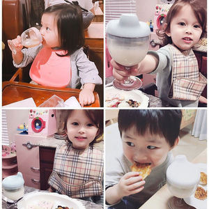 Gobelet à vin pour bébé de 150 ml avec couvercle en silicone, tasse à boisson anti-déversement pour apprenants avec couvercle à sortie d'air, gobelets en plastique - Product Image 3