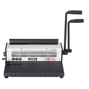 WD-TD1500B34R) <span class=keywords><strong>Desktop</strong></span> 34 fori rotondi doppio manico manuale punzonatura e rilegatrice macchina legante filo di ferro - Product Image 1