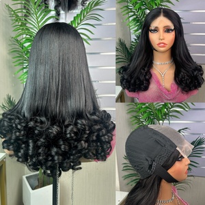 วิกผมลอนดอกไม้ 300 กรัม ขายดี วิกผมแบบ Super Double Drawn 5x5 Lace Closure ลอนหลวม สีต่างๆ ขายส่ง - Product Image 3