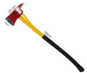 Hache de feu robuste en acier au carbone durable à long manche pour le sauvetage d'urgence et la lutte contre les incendies - Product Image 2