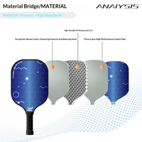 Ensemble de raquettes de pickleball, 2 raquettes, 4 balles de 13 mm, 1 sac dans une boîte colorée ; raquettes de pickleball en fibre de carbone, balles d'entraînement en plein air