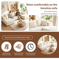 Modernes Weißes Sofa mit Extra Breiten Armlehnen Minimalistisches Wohnzimmer-Sofa