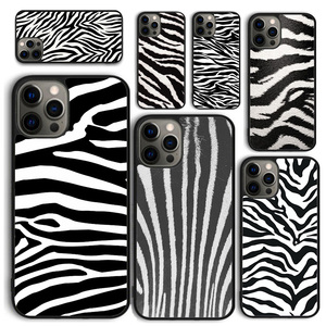 Custodia per telefono con animale Zebra in bianco e nero Monotone Art per <span class=keywords><strong>iPhone</strong></span> 16 15 14 12 13 mini PLUS <span class=keywords><strong>X</strong></span> XS XR 11 PRO MAX Fundas - Product Image 1