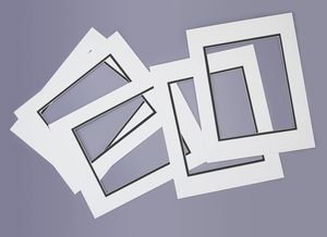 S&L 11x14 Passe-partouts doubles en papier pour photos 8x10, lot de <span class=keywords><strong>5</strong></span>, sans acide, pour cadres photo, lettres blanches/noires, montures décoratives, en gros - Product Image 5