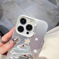 Étui de téléphone pour iPhone 12 Pro Max 7 8 Plus XR XS Max 17 avec un design cool de flocon de neige de Noël