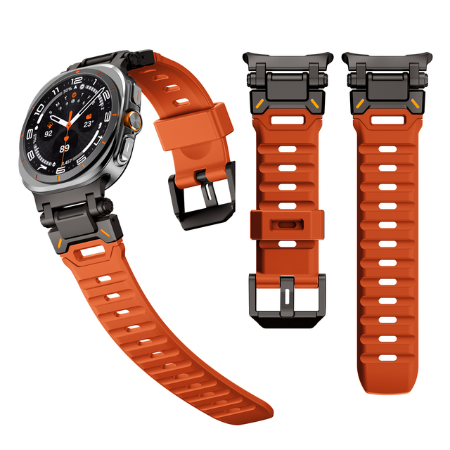 Luxury Fluororubber Watch Band for samsung galaxy Watch ultra High Quality Rubber Strap Sport SmartWatch Strap