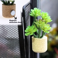 Mini Simulation plante aimant en pot voiture maison scène réfrigérateur autocollant accessoires modèle pour la décoration de la maison Mini maison de poupée