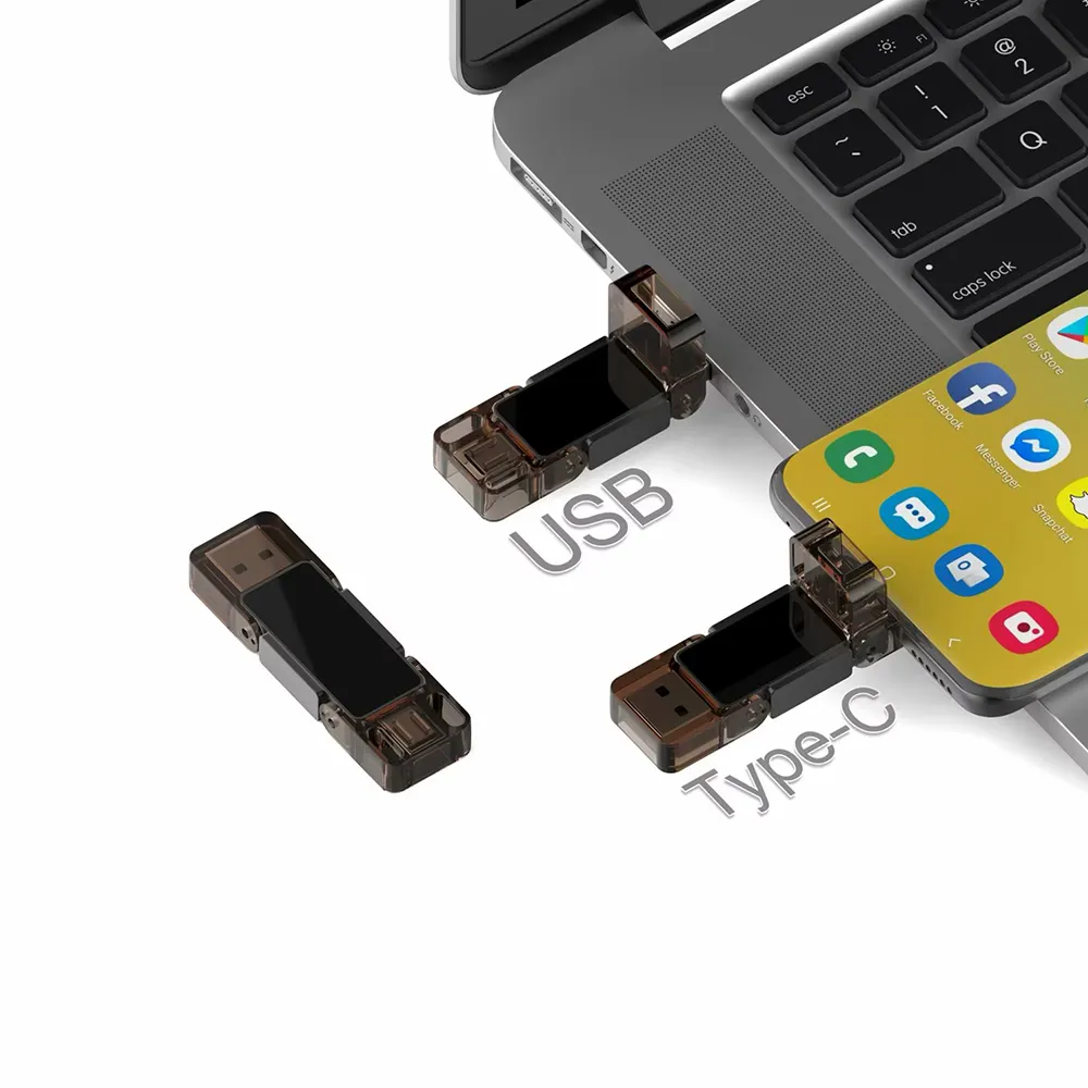 Promosyon 2024 yeni varış Usb bellek sürücüler 64GB 128GB 256GB OTG anahtar USB orijinal çip ile özel logo toptan memory stick