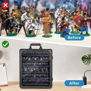 Estuche de exhibición y transporte de figuras de acción con marco de aleación de aluminio para coleccionables, miniaturas, estuche de transporte para Warhammer - Product Image 6