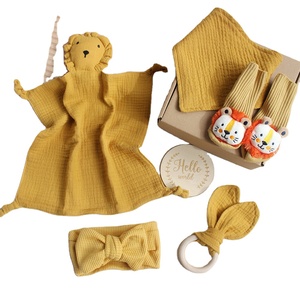 6 photos/ensemble lapin <span class=keywords><strong>couverture</strong></span> <span class=keywords><strong>de</strong></span> sécurité boîte-cadeau Super doux nouveau-né bébé bavoir boîte-cadeau bébé <span class=keywords><strong>naissance</strong></span> cadeau accessoires personnalisés - Product Image 1