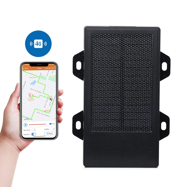 Wireless Asset GPS Tracker Strong Magnetic Tracking Device 10000mAh Solar Powered IP67 Waterproof