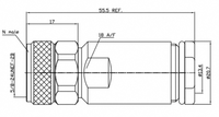 Connecteur mâle LWMC à sertir pour câble LMR500 et câble de 13 mm jusqu'à 6 GHz VSWR 1.3 MAX