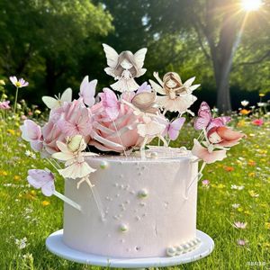 Decorazioni <span class=keywords><strong>per</strong></span> <span class=keywords><strong>Torte</strong></span> Trasparenti in Acrilico con Stampa UV a Colori, Topper a Forma di Farfalla <span class=keywords><strong>per</strong></span> Compleanno di Ragazze - Product Image 1